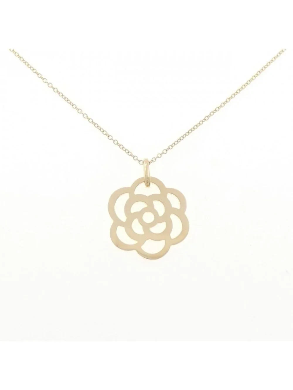 Chanel Camellia Necklace Gold